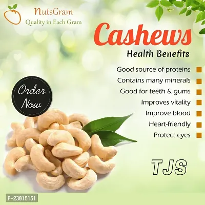 TJS Premium Quality California Almond  Whole Cashew Nuts 100 gm each Pack-thumb3