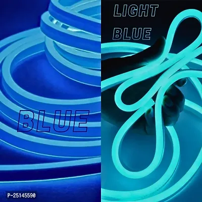 TJS Led Neon Flex 5mm (600 bulb) Light ,, Colour -Light Blue or Blue, FREE CONNECTER