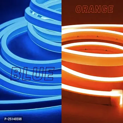 TJS Led Neon Flex 5mm (600 bulb) Light ,, Colour - Orange  or Blue ,FREE CONNECTER