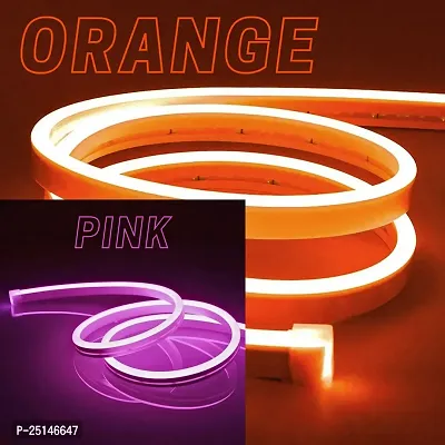 TJS Led Neon Flex 5mm (600 bulb) Light ,, Colour - Orange or Pink , FREE CONNECTER-thumb0