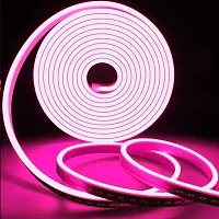 Neon LED Strip Rope Light,Waterproof Flexible Light with Connector,for Diwali,Christmas,Indoor and Outdoor Decoration. (5 Meter, Pink) , 12Vdc , colour -pink, FREE CONNECTER  .-thumb1