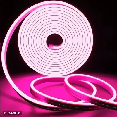Neon LED Strip Rope Light,Waterproof Flexible Light with Connector,for Diwali,Christmas,Indoor and Outdoor Decoration. (5 Meter, Pink) , 12Vdc , colour -pink .-thumb2