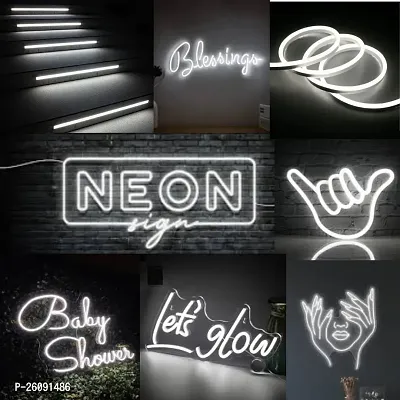 Neon LED Strip Rope Light, Waterproof Flexible Light with Connector, for Diwali, Christmas, Indoor and Outdoor Decoration. (5 Meter,) , 12Vdc , Colour -White