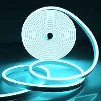 Neon LED Strip Rope Light, Waterproof Flexible Light with Connector, for Diwali, Christmas, Indoor and Outdoor Decoration. (5 Meter,) , 12Vdc , Colour -Ice blue-thumb1