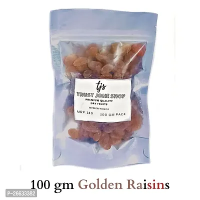 TJS Natural Premium Quality Golden Raisins | Kishmis | Healthy Dry Fruits|-thumb0