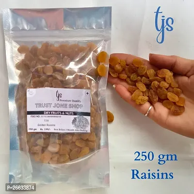 TJS Natural premium Quality Golden Raisins| Kishmish | Healthy Dry fruits |250Gm-thumb0
