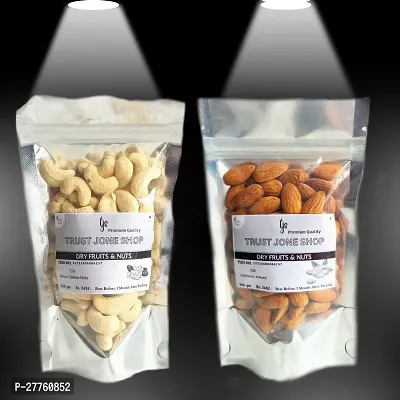 Natural Premium Quality Badam 100 gm  100 gm Cashew Nuts (200gm)