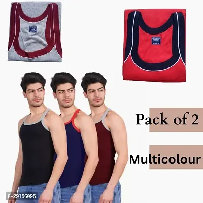 Fabulous Cotton Sleeveless Gym Vest For Men, Pack Of 2-thumb0