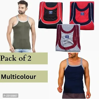 Fabulous Cotton Sleeveless Gym Vest For Men, Pack Of 2