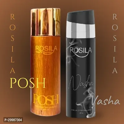 Rosila Wings of Fragrance Combo Posh  Vasha Pack of 2 Perfume Deodorant 200 ml-thumb0