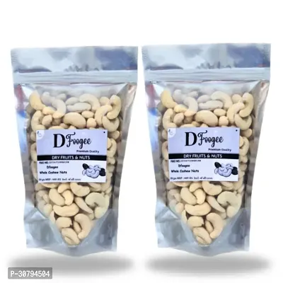 Dfoogee Natural Premium Quality 250 gm each Pack Whole Cashew Nuts (Kaju) (500 gm) Total