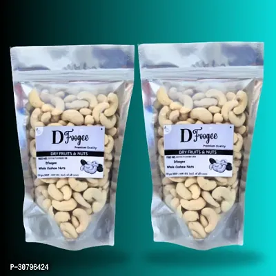 Dfoogee Premium Quality Whole White Cashew Nuts (250 gm Each Pack) Whole Kaju , Whole Nuts ,  Total (500 gm) Dry Fruit and Nuts