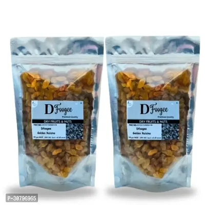 Dfoogee Natural Prmium Quality Fresh Golden Raisins 250 gm Each Pack-thumb0