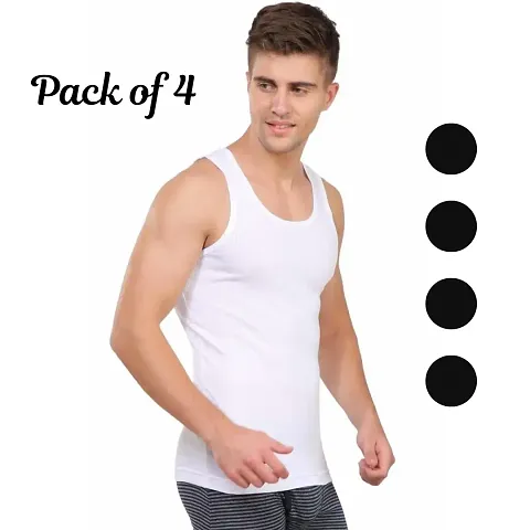 Reliable Sleeveless Gym Vest For Men, Pack Of