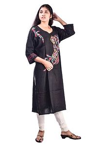 Classic Cotton Embroidered Kurtis For Women-thumb2