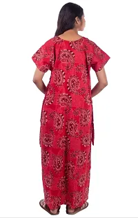 Combo Pack Womens Pure Cotton Printed Kaftan/Nightgown/Nighty/Maxi/Nightdresses-thumb1