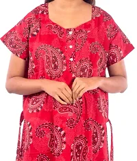 Combo Pack Womens Pure Cotton Printed Kaftan/Nightgown/Nighty/Maxi/Nightdresses-thumb3