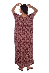 Combo Pack Womens Pure Cotton Printed Kaftan/Nightgown/Nighty/Maxi/Nightdresses-thumb1