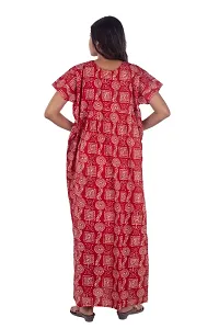 Combo Pack Womens Pure Cotton Printed Kaftan/Nightgown/Nighty/Maxi/Nightdresses-thumb1