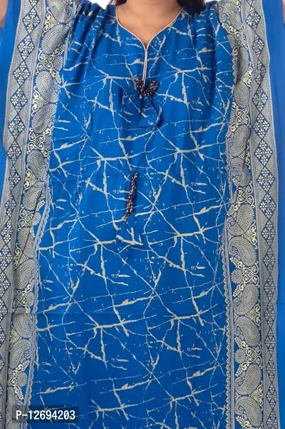 Womens Pure Cotton Printed Kaftan/Nightgown/Nighty/Maxi/Nightdresses-thumb4