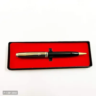 Laps of Luxury ? Hammered design stainless steel premium Ball Pen in Silver and Black colour-thumb3