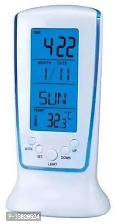 Laps of Luxury Backlit Table Digital Clock with Temperature, Clock, Calendar and Other Features
