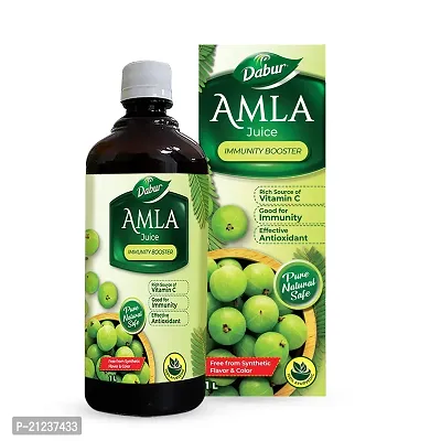 Dabur Amla Juice -1L | Rich Source of Vitamin C | Effective Antioxidants for Immunity boosting | Pure, Natural and 100% Ayurvedic Juice-thumb0