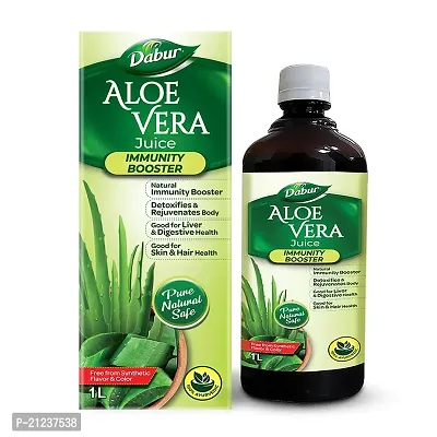 Dabur Aloe Vera Juice - 1L | Ayurvedic Health Juice For Immunity Boosting | Detoxifies  Rejuvenates Body | Good For Liver  Digestive Health | Good...