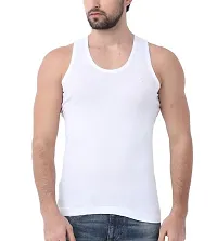 Stylish Solid Cotton Vest for Men Pack of 6-thumb1