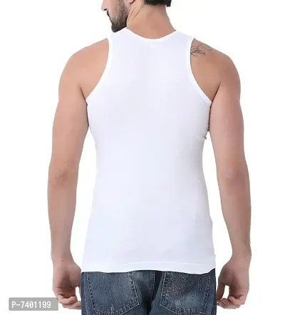 Stylish Solid Cotton Vest for Men Pack of 6-thumb3