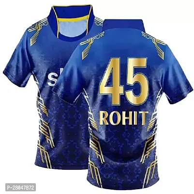 Blue MI Cricket Team Jersey Rohit Sharma 45