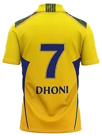 Stylish Multicoloured Polycotton Dhoni 7 cricket tshirt 2024/25-thumb1