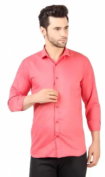 Men Linen Slim Fit Solid Casual Shirt