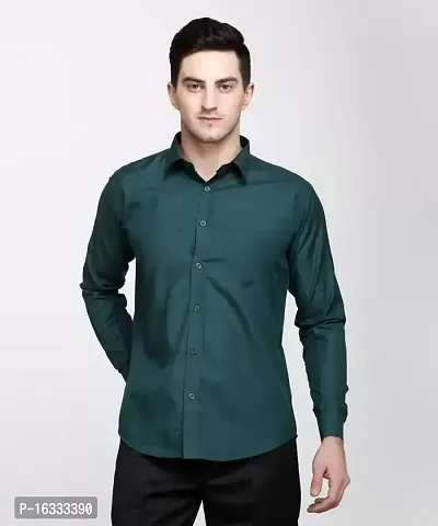 Men Cotton Linen Slim Fit Solid Casual Shirt