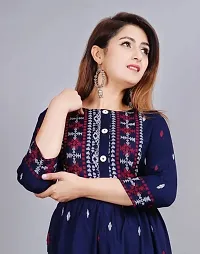 Trending Viscose Rayon Embroidered Anarkali Kurta For Women-thumb3