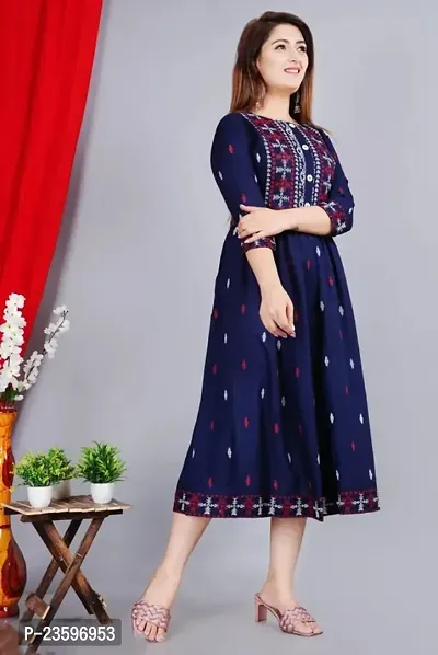 Trending Viscose Rayon Embroidered Anarkali Kurta For Women-thumb2