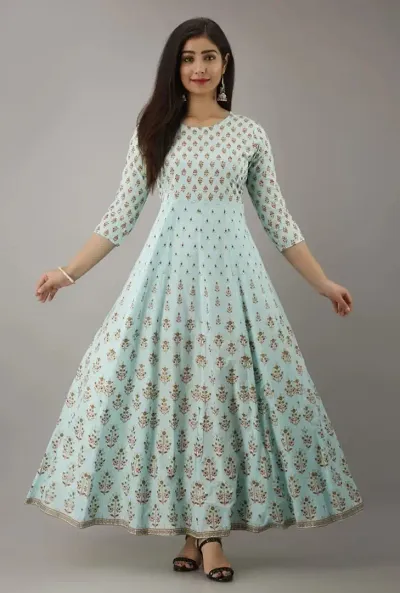 Combo Stylish Trendy Anarkali Printed Rayon Kurta