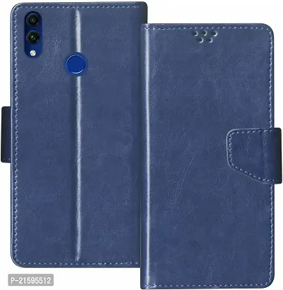 Juberous Faux Leather Case Flip Cover for Honor 10 Lite with Foldable Stand  Cards Slots - Blue