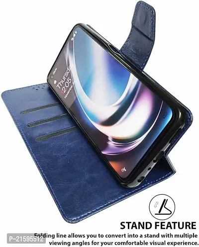 Juberous Faux Leather Case Flip Cover for Honor 10 Lite with Foldable Stand  Cards Slots - Blue-thumb3