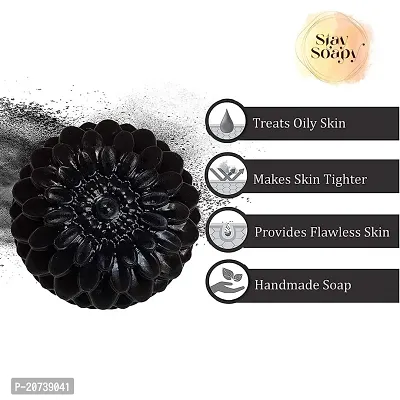 Stay Soapy Activated Charcoal Soap For Man  Women Skin Whitening, Acne, Blackheads, Anti Wrinkle, Pimple Skin Care Soap (Pack Of 4)-thumb3