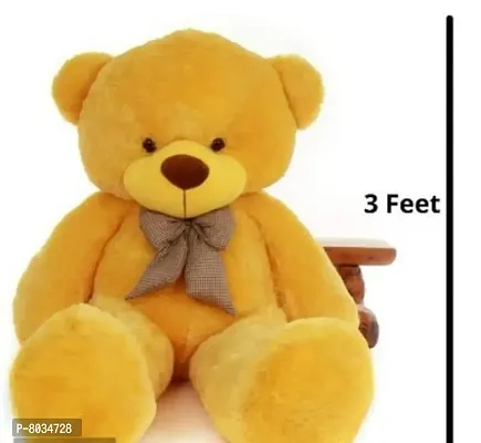 Teddy Bear Yellow 3  Feet Ultra Soft for Kids Perfect Present for Birthday, Babies, Girls, Boy, Girlfriend -( Yellow-90 cm )-thumb0
