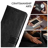 Mi Redmi 7A Flip Case | Vintage Leather Finish | Inside TPU | Wallet Stand | Magnetic Closing | Flip Cover for Mi Redmi 7A  (Black)-thumb2