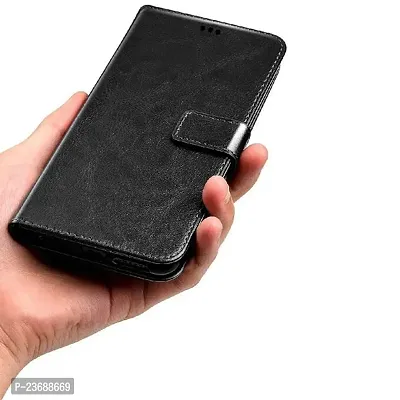 Poco M3 Flip Case | Inside TPU with Card Pockets | Magnetic Closing | Flip Cover for Poco M3 (Black)-thumb2