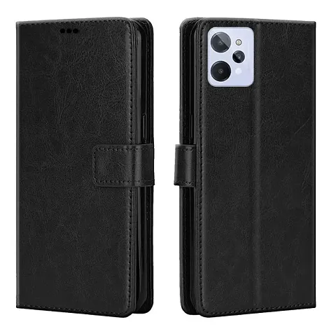 Realme C31 Flip Cover (Black)