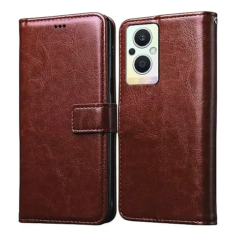 Oppo F21s Pro 5G Flip Cover - Brown