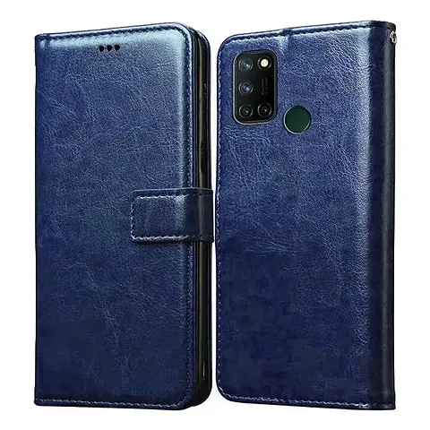 Realme C17 Flip Cover (Blue)