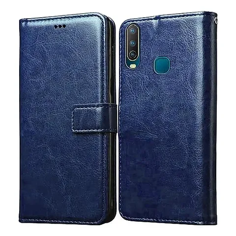 Vivo Y12 Flip Cover (Blue)