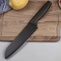 YELONA Chef Paring Meat Knife Black Stainless Steel Non Stick Coating Daily Use, Light Weight, Sharp Blade Chopping, Cutting, Slicing Multipurpose for Home, Kitchen-thumb2
