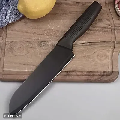 YELONA Chef Paring Meat Knife Black Stainless Steel Non Stick Coating Daily Use, Light Weight, Sharp Blade Chopping, Cutting, Slicing Multipurpose for Home, Kitchen-thumb3
