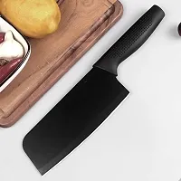 YELONA Cleaver Butcher Meat Knife Black Stainless Steel Premium Non Stick Coating, Sharp Blade for Chopping, Cutting, Slicing Multipurpose for Home, Kitchen-thumb4